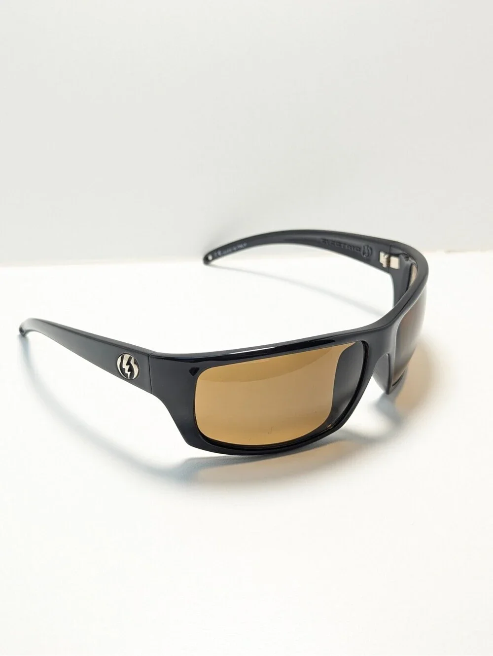 Electric Tech XL Yellow Amber UV Black Sport Wraparound Men's Outdoor Sunglasses
